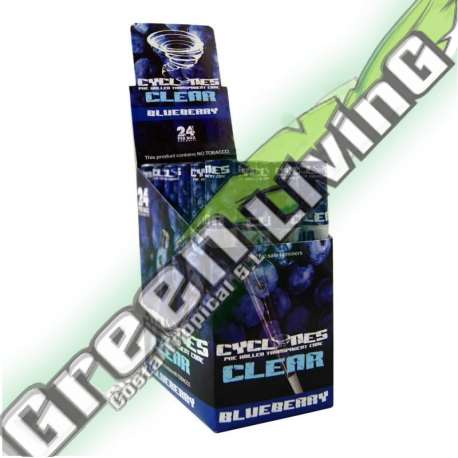 CYCLONES CLEAR BLUEBERRY (ARANDANO) (24 UNIDADES) CONOS PREENROLLADOS