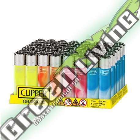 MECHERO CLIPPER CLASSIC MICRO FLUO NEBULA (DISPLAY 48 UDS)