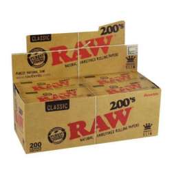 PAPEL RAW KING SIZE (200 PAPELILLOS) 40 LIBRILLOS * PAPEL DE FUMAR RAW