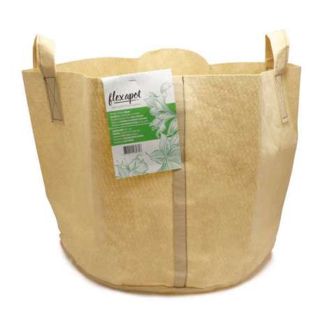 FLEXAPOT MACETA TEXTIL BEIGE 75,7 LITROS (20 GAL) * MACETAS Y BANDEJAS